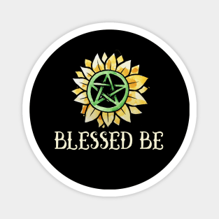 Blessed be Pagan wicca pentagram Magnet